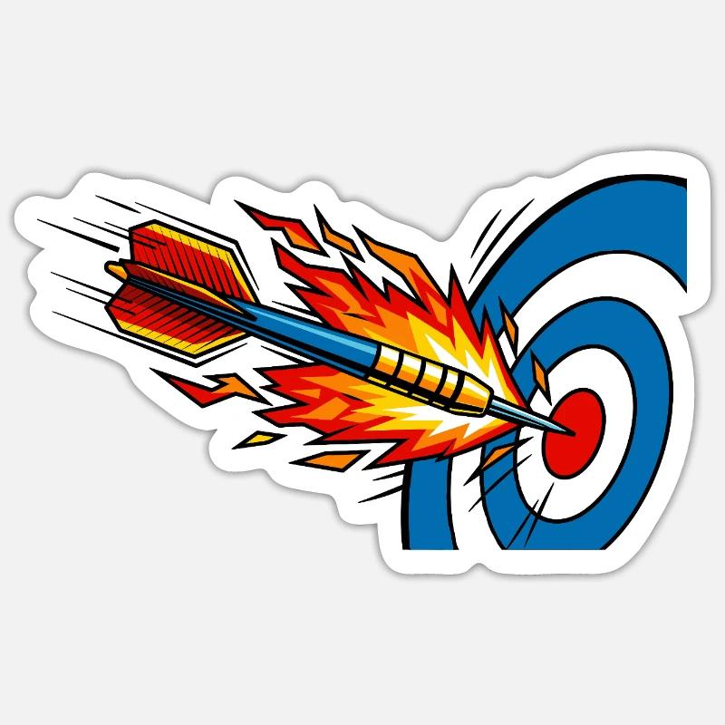 Fléchette Cible de Feu Cible Sticker taille S (10 x 10 cm)