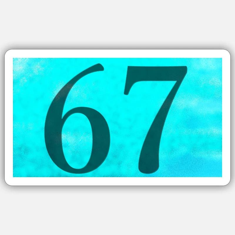 67_Blue - Sticker size S (10 x 10 cm) - white matte