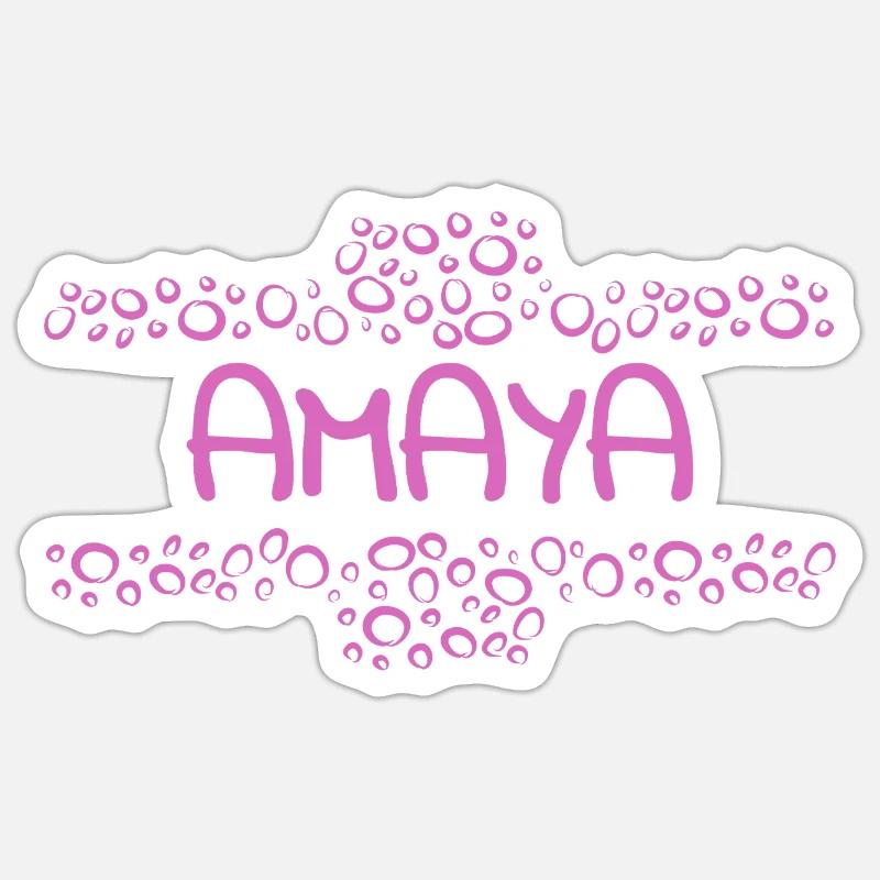 Bébé Amaya - Sticker taille S (10 x 10 cm) - blanc mat