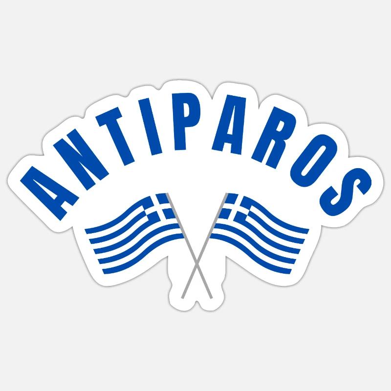 Drapeaux grecs d’Antiparos Sticker taille S (10 x 10 cm)