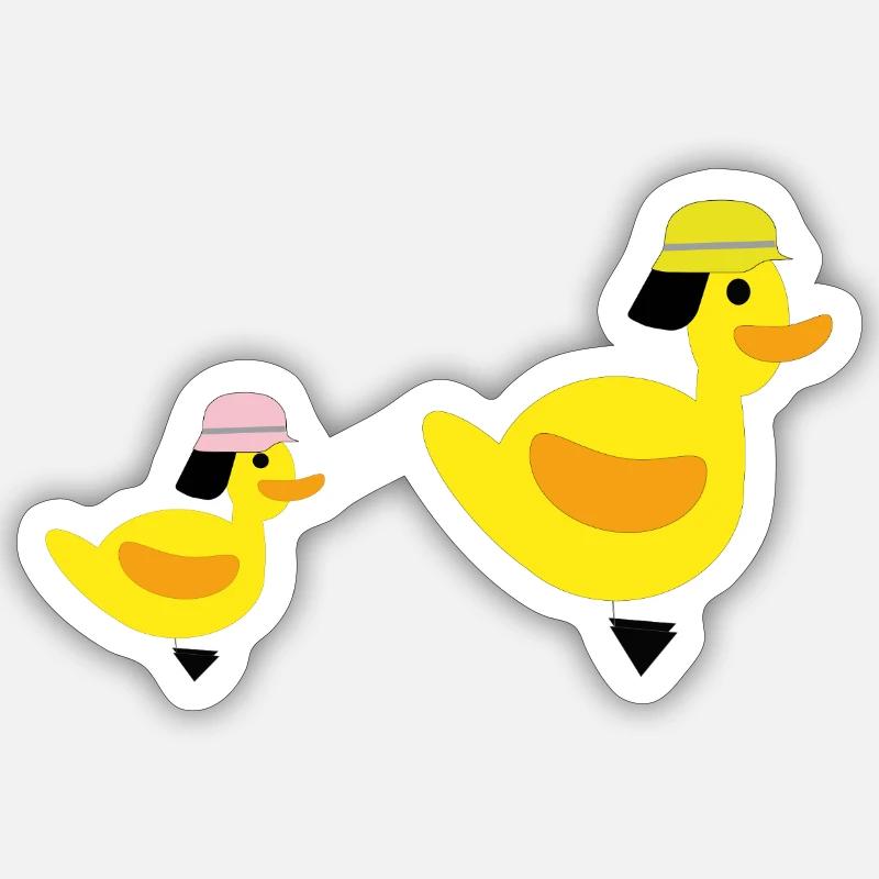 Canards de Feu - Filles - Sticker taille S (10 x 10 cm) - blanc mat