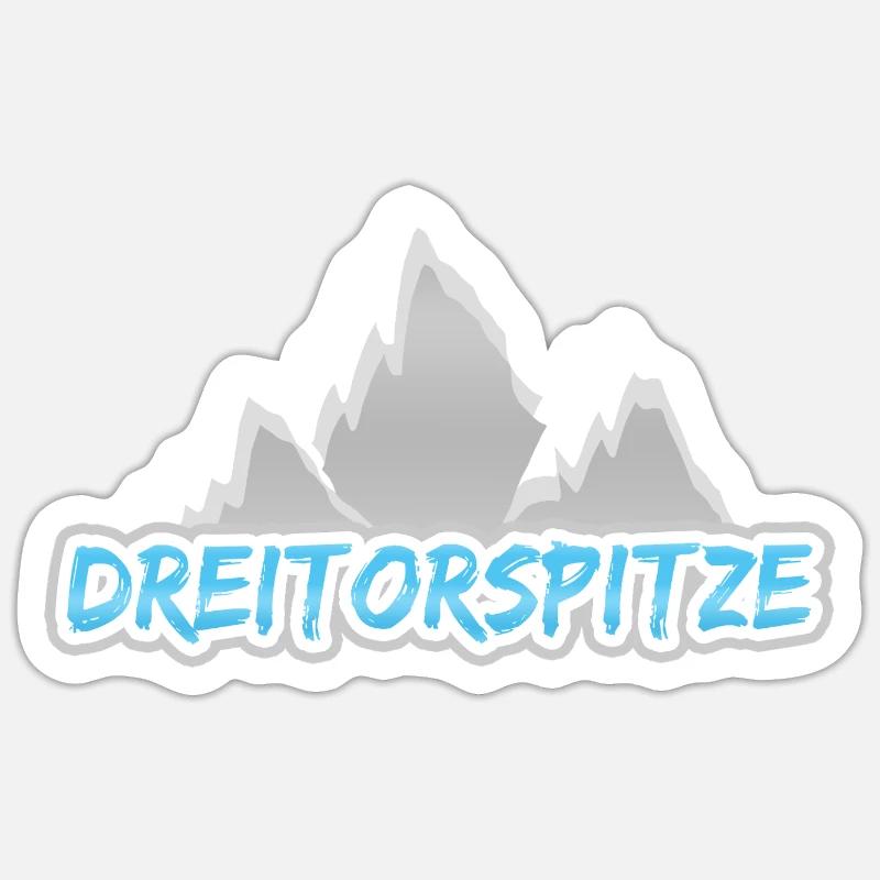 Geschenk für Dreitorspitze - Sticker Größe S (10 x 10 cm) - Mattweiß