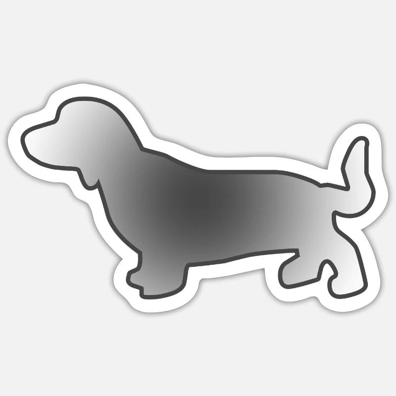 Dachshund - Sticker size S (10 x 10 cm) - white matte