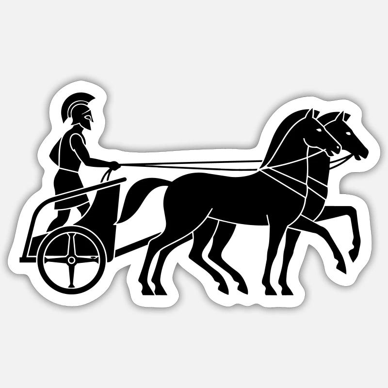 Gladiateur - Sticker taille S (10 x 10 cm) - blanc mat