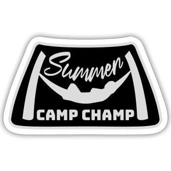 Summer Camp Champ Fun Kids Outdoor Adventure - Sticker size S (10 x 10 cm) - white matte - Front