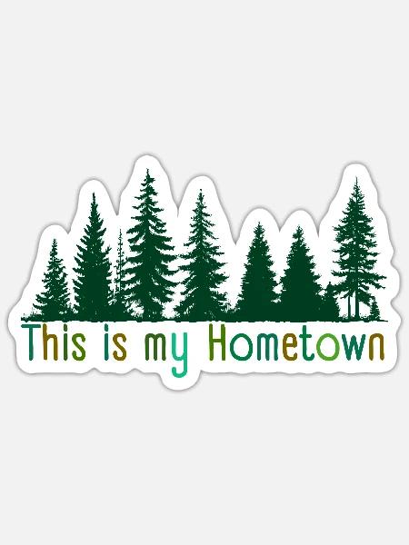 This is my Hometown - Sticker Größe S (10 x 10 cm) - Mattweiß