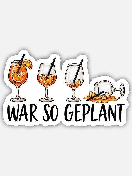 Cocktail Alkohol Pegelstand - Sticker Größe S (10 x 10 cm) - Mattweiß