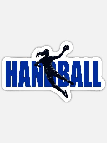 Handball - Sticker Größe S (10 x 10 cm) - Mattweiß