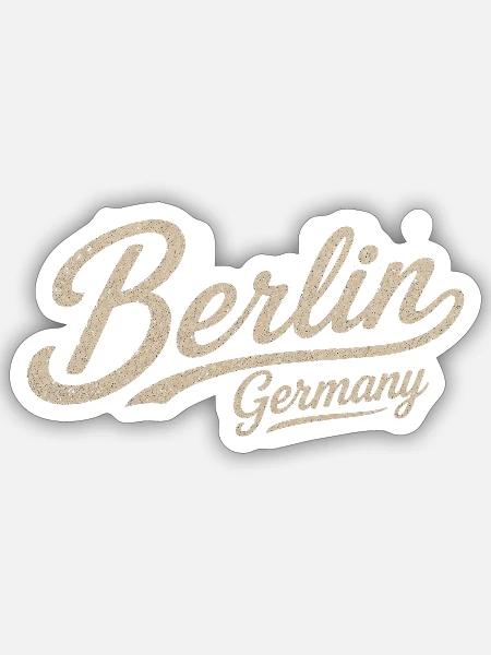 Berlin - Germany - Berliner Bär - Sticker Größe S (10 x 10 cm) - Mattweiß