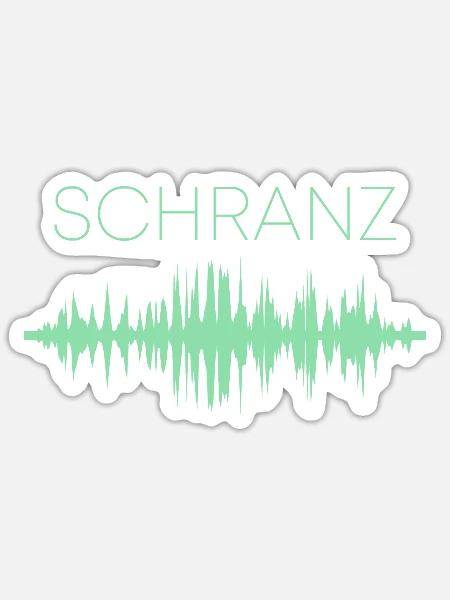 Schranz Techno Geschenk - Sticker Größe S (10 x 10 cm) - Mattweiß