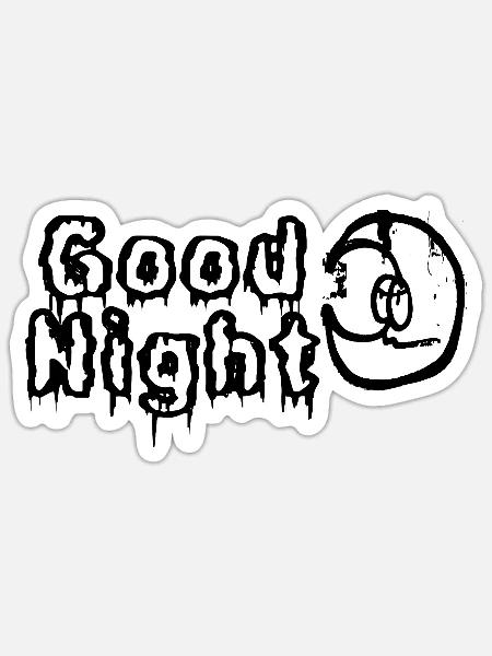 Schlaf gut - Sticker Größe S (10 x 10 cm) - Mattweiß
