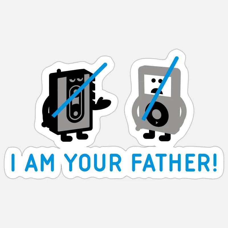 darth vader vs pod Sticker size S (10 x 10 cm)