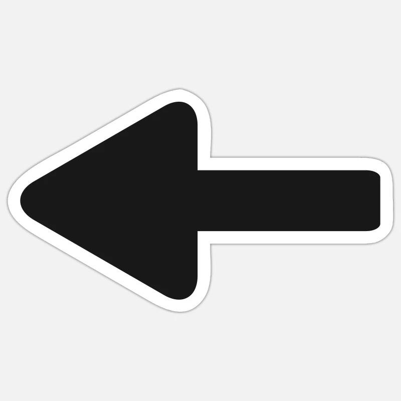flèche - Sticker taille S (10 x 10 cm) - blanc mat