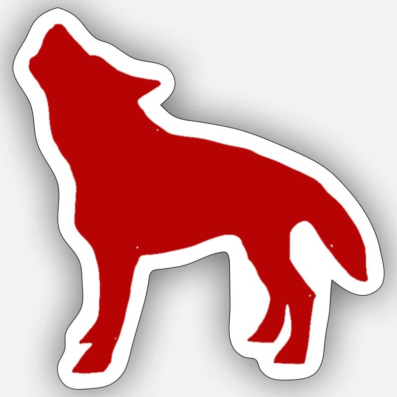 Wolf - Sticker Größe S (10 x 10 cm) - Mattweiß