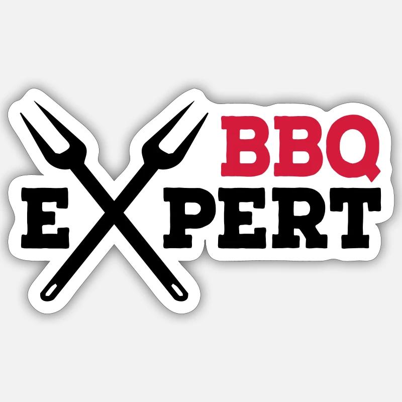 Grill - Sticker size S (10 x 10 cm) - white matte