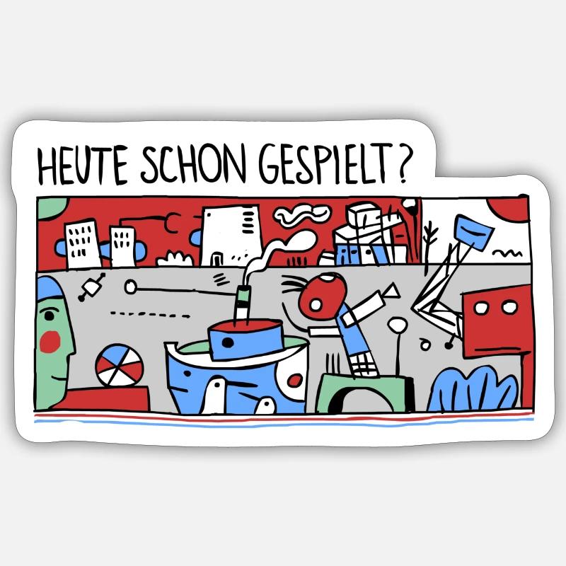 Spiel - Sticker Größe S (10 x 10 cm) - Mattweiß