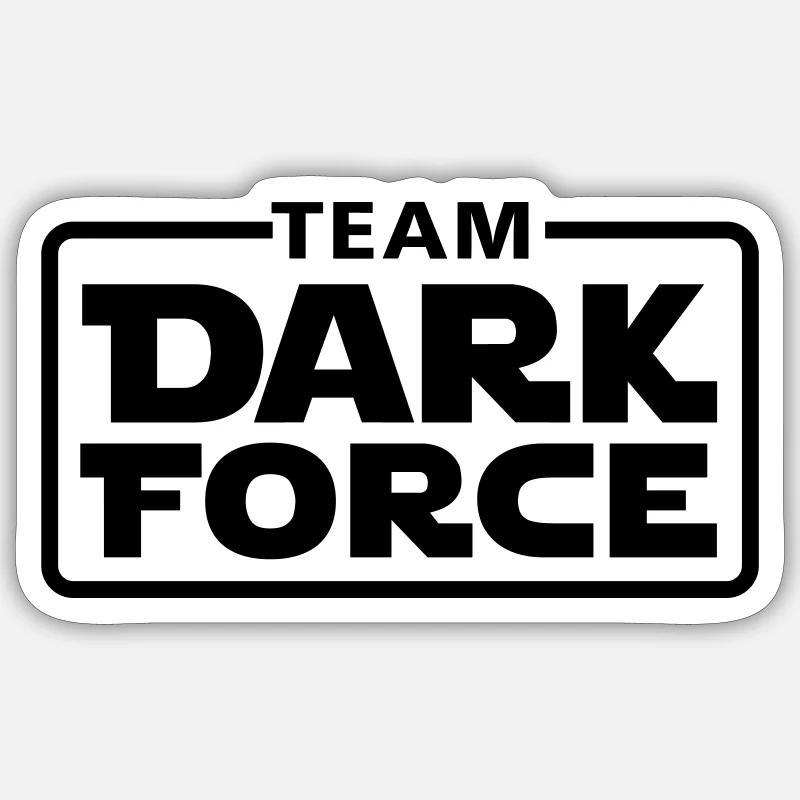 Team dark force - Sticker size S (10 x 10 cm) - white matte
