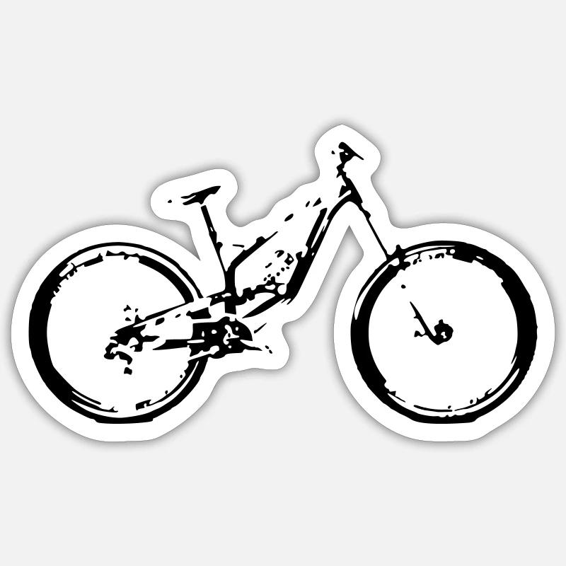 fahrad - Sticker Größe S (10 x 10 cm) - Mattweiß