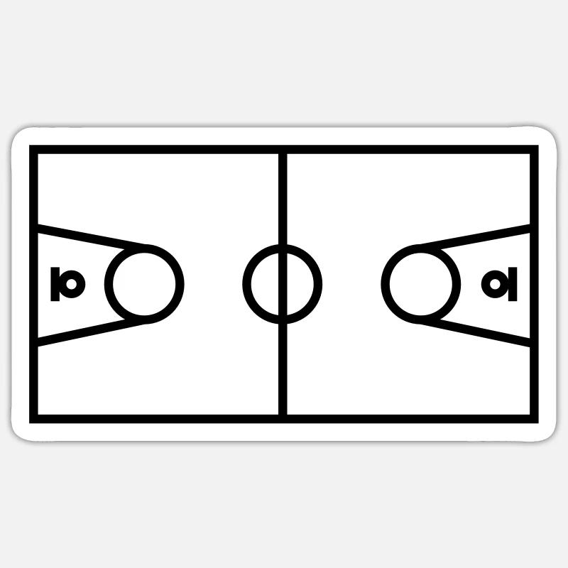 Terrain de basket Sticker taille S (10 x 10 cm)