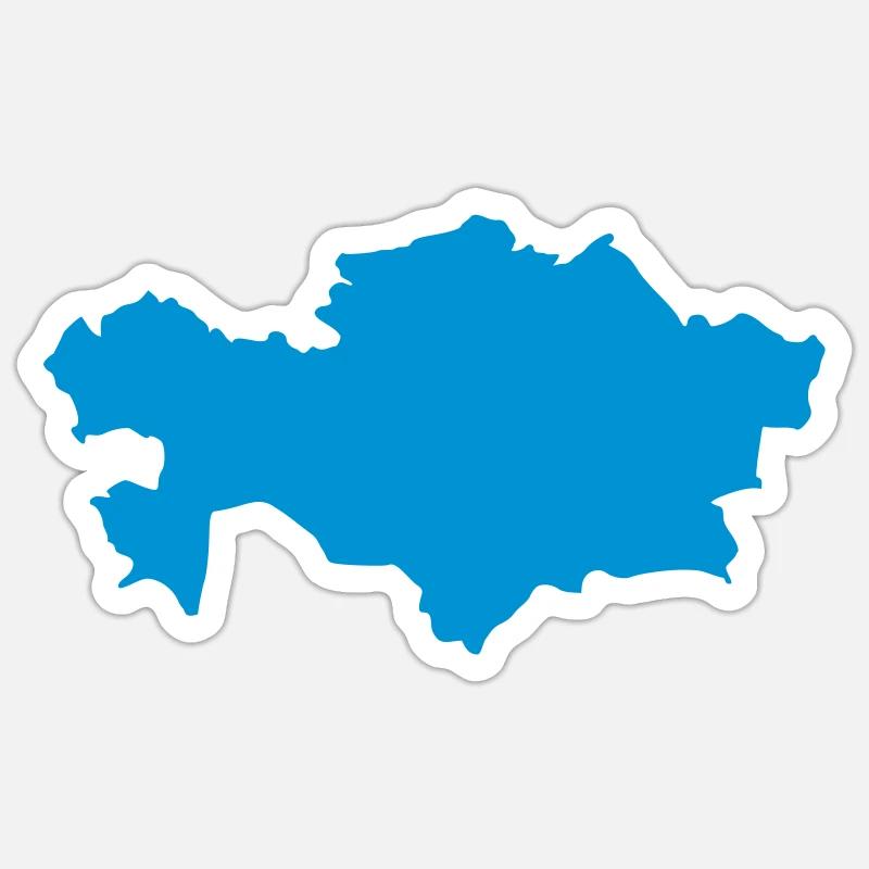 Kasachstan - Sticker Größe S (10 x 10 cm) - Mattweiß