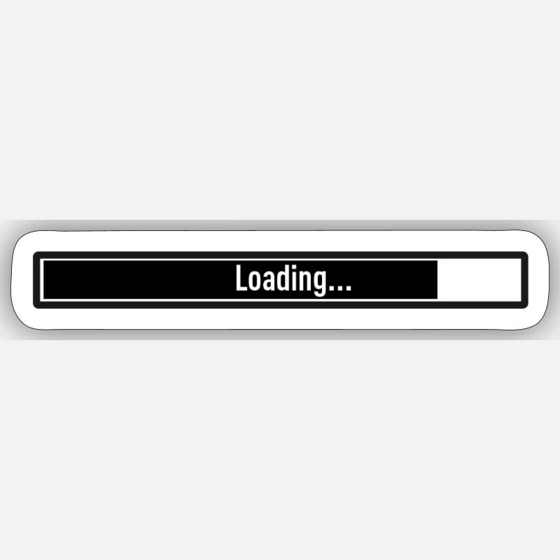 loading - Sticker Größe S (10 x 10 cm) - Mattweiß