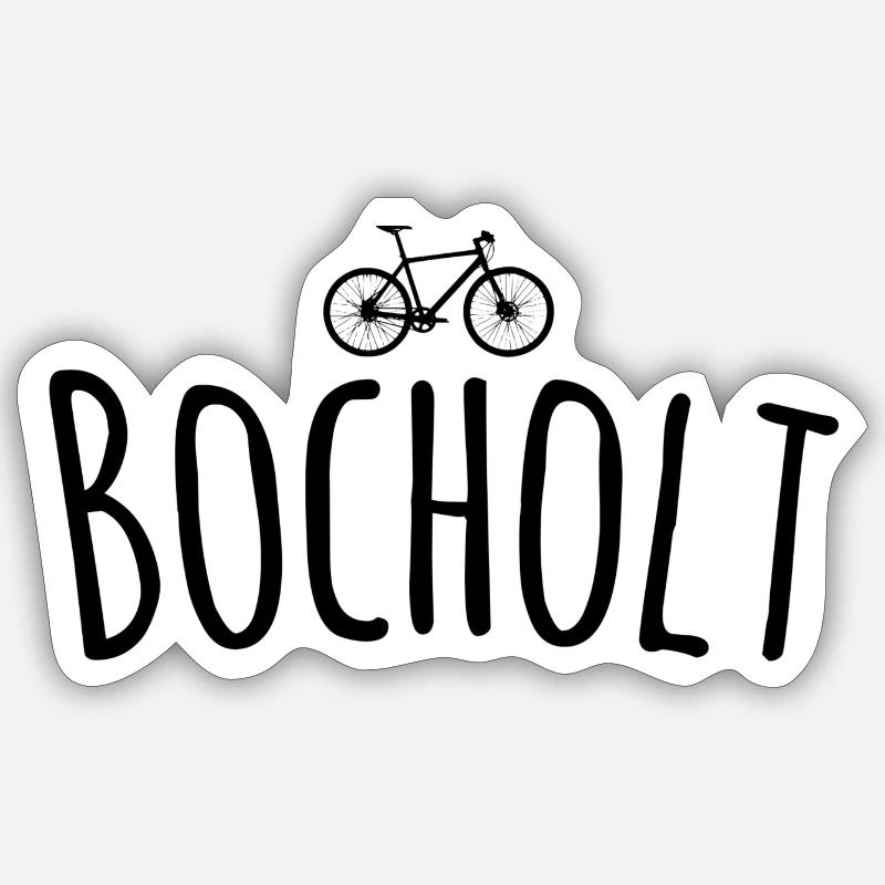 Vélo Bocholt - Sticker taille S (10 x 10 cm) - blanc mat