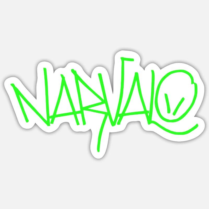 narvalo vert Sticker taille S (10 x 10 cm)