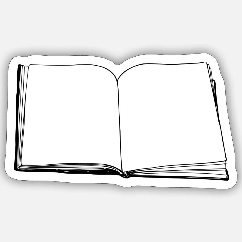 book - Sticker size S (10 x 10 cm) - white matte