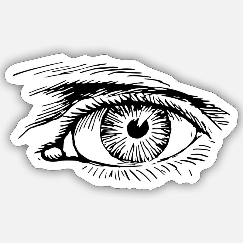 œil Sticker taille S (10 x 10 cm)