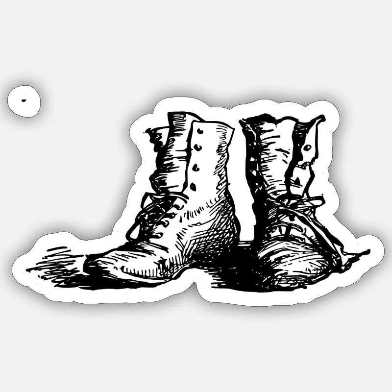 Boots - Sticker size S (10 x 10 cm) - white matte