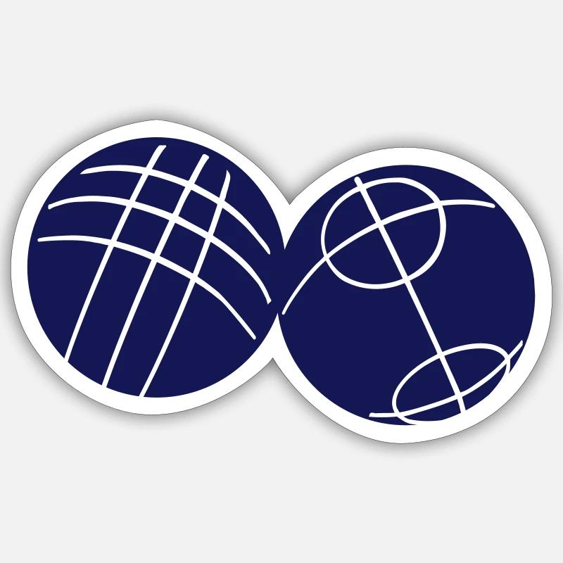 Boule - Sticker Größe S (10 x 10 cm) - Mattweiß