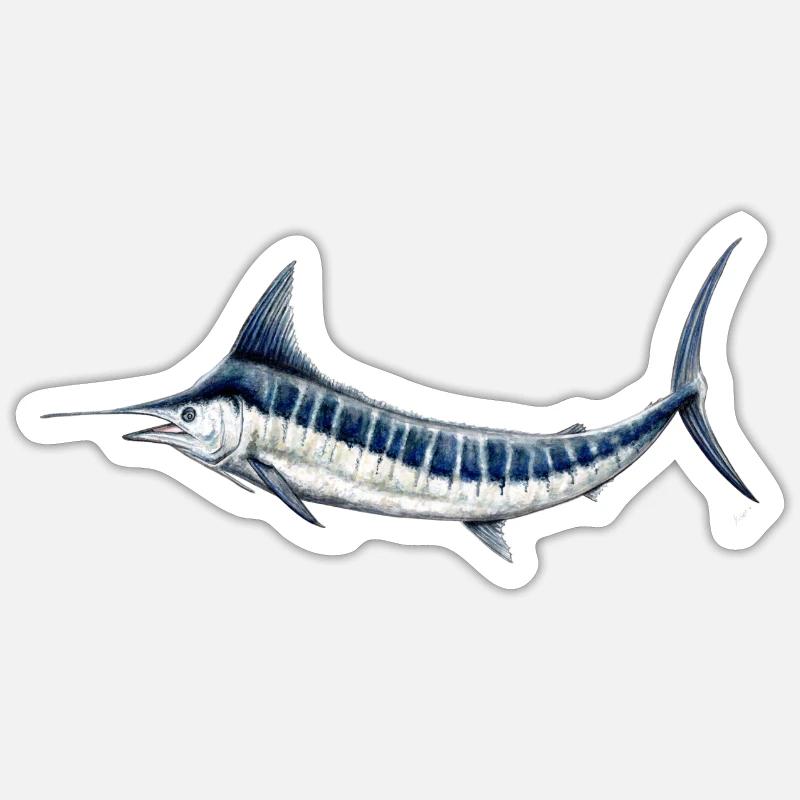Blue Marlin - Blue marlin - Espadon - Fish Sticker size S (10 x 10 cm)