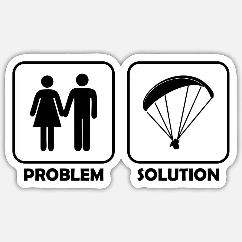 Paragliding Gleitschirmflieger Geschenk Sticker Größe S (10 x 10 cm)