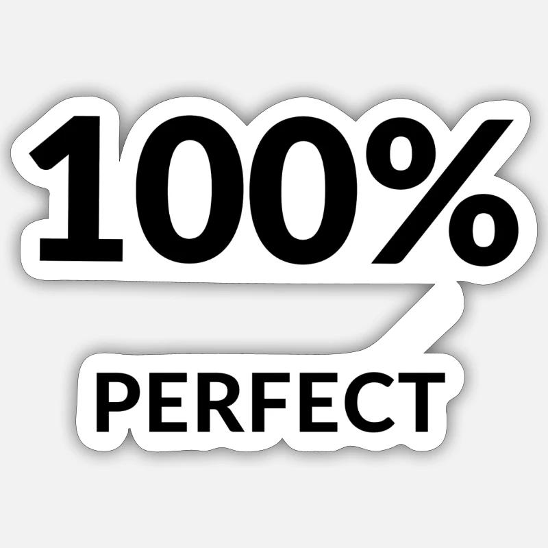 100 pour cent - Sticker taille S (10 x 10 cm) - blanc mat