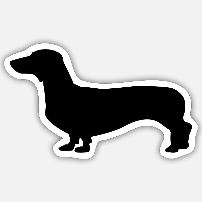 Chien - teckel Sticker taille S (10 x 10 cm)