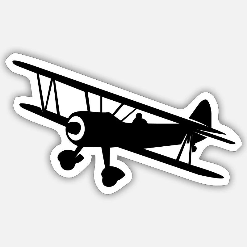 Fly a plane Sticker size S (10 x 10 cm)