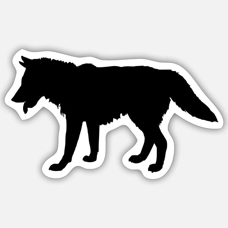 loup Sticker taille S (10 x 10 cm)