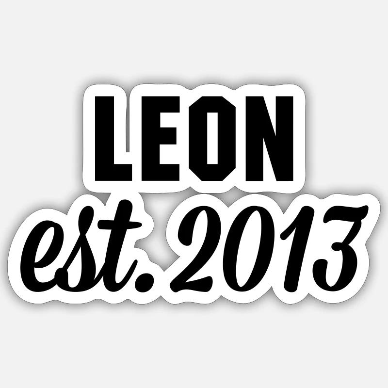 Leon est 2013 - Sticker Größe S (10 x 10 cm) - Mattweiß
