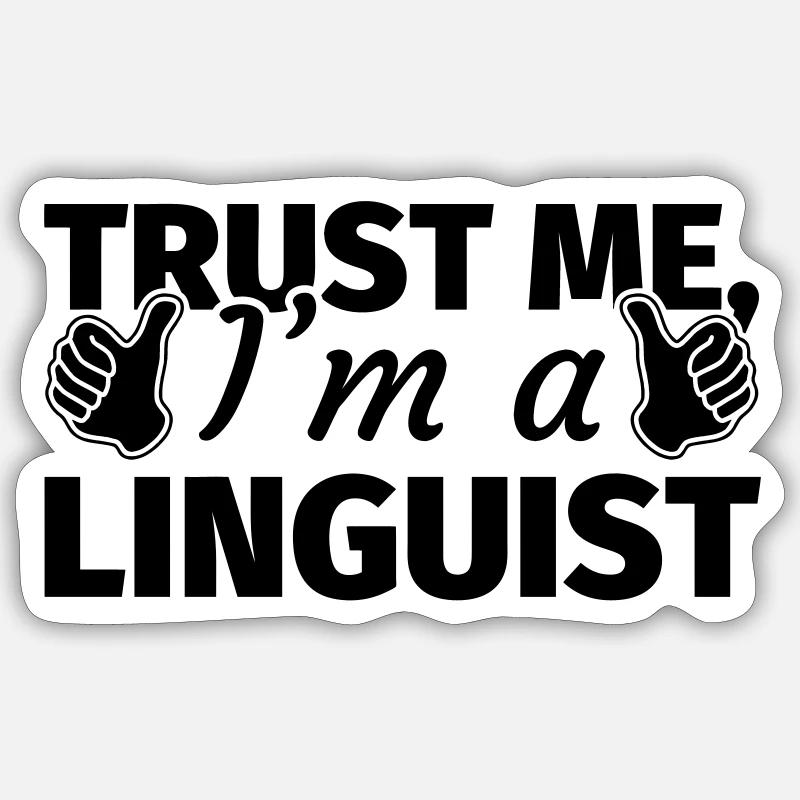 Linguist Geschenk - Sticker Größe S (10 x 10 cm) - Mattweiß