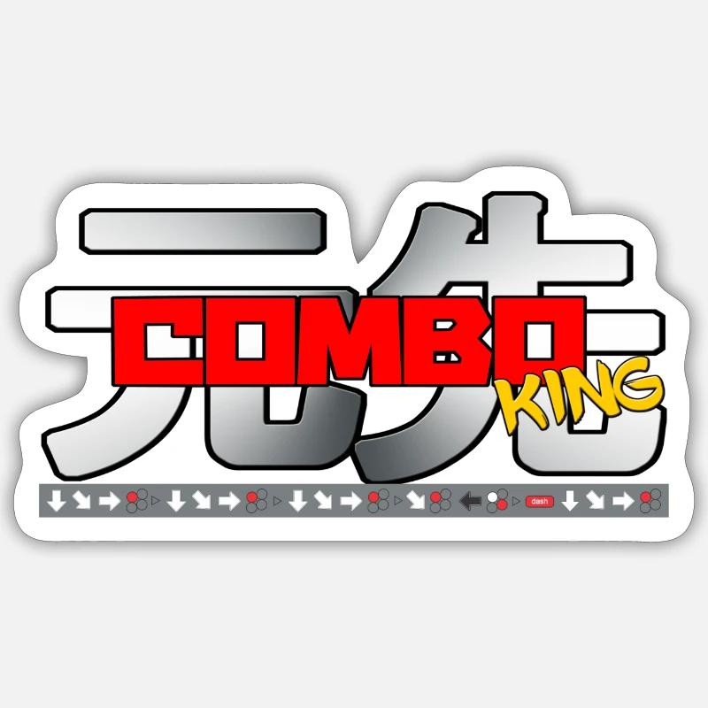 Combo King - Sticker taille S (10 x 10 cm) - blanc mat