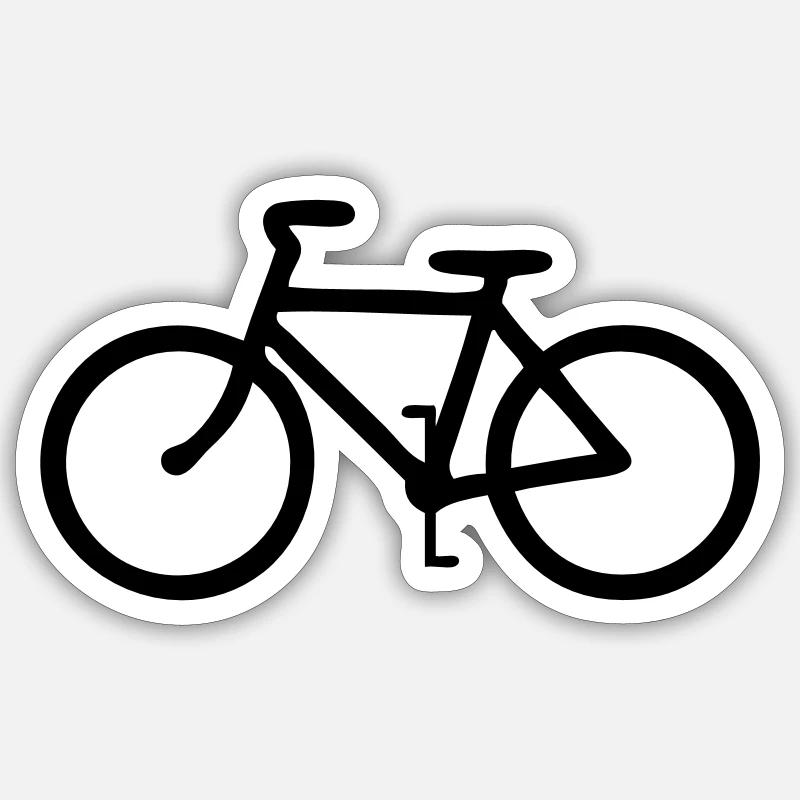 Cyclisme - Sticker taille S (10 x 10 cm) - blanc mat