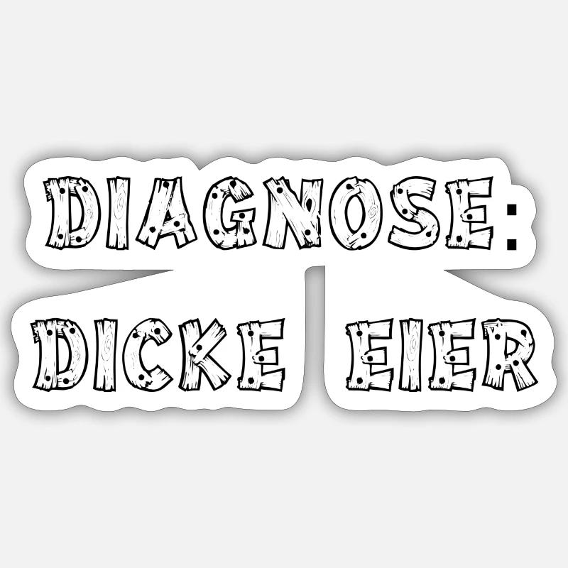 Diagnosis: Thick eggs - Sticker size S (10 x 10 cm) - white matte