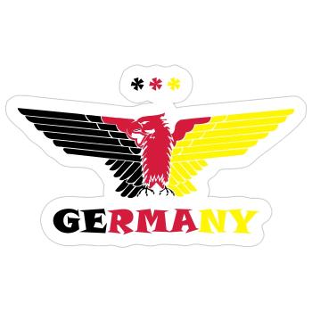 Deutschland Adler Germany colored - Sticker Größe S (10 x 10 cm) - Mattweiß - Vorne
