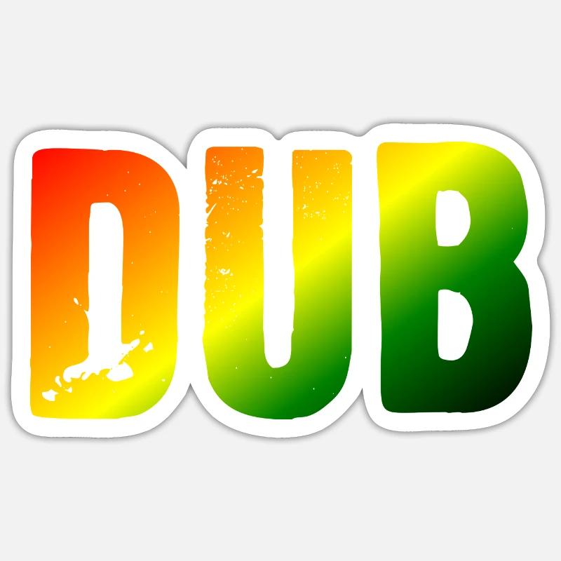 DUB - Sticker taille S (10 x 10 cm) - blanc mat