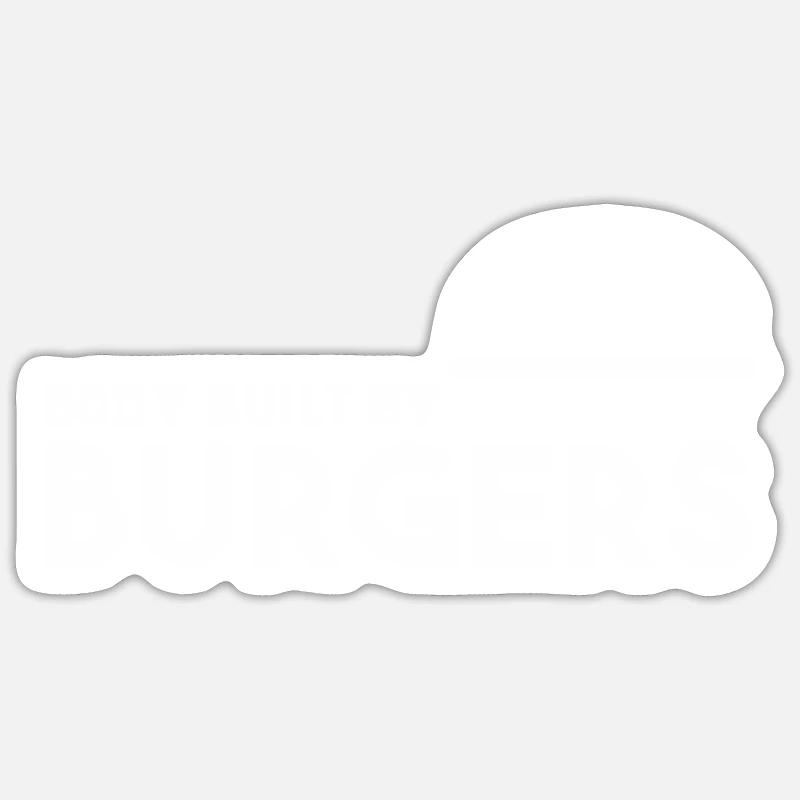 burger - Sticker size S (10 x 10 cm) - white matte