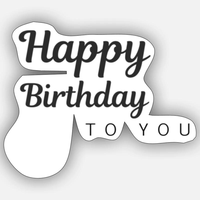 Félicitations - Sticker taille S (10 x 10 cm) - blanc mat