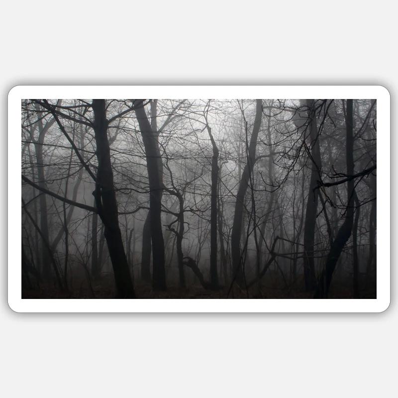 Wald - Sticker Größe S (10 x 10 cm) - Mattweiß