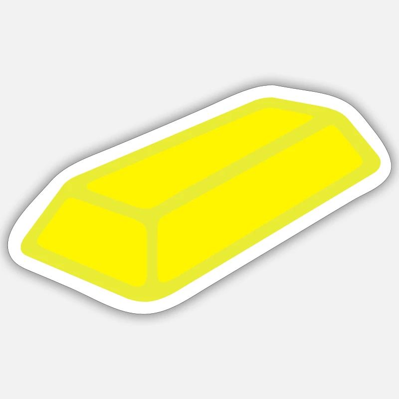 Or, d'argent - Sticker taille S (10 x 10 cm) - blanc mat