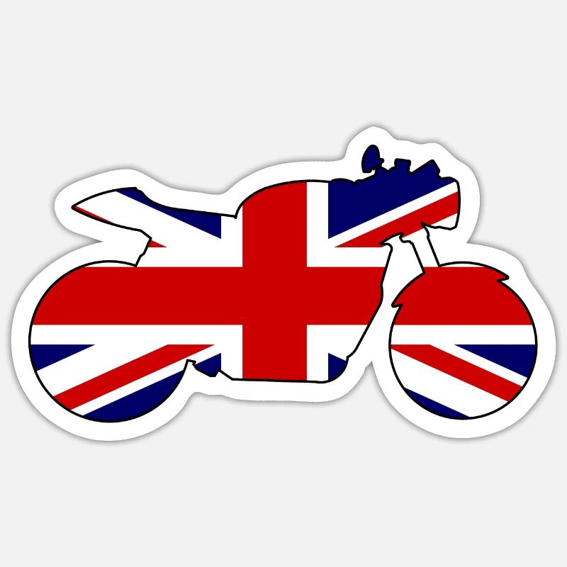 Union Jack Cafe Racer Sticker size S (10 x 10 cm)