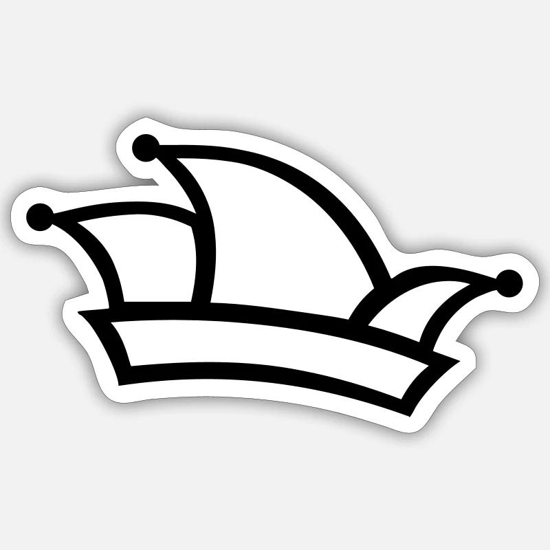 Carnival fools cap Sticker size S (10 x 10 cm)